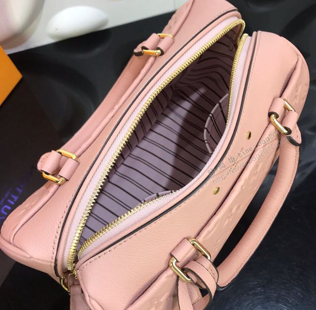 LV包 LV女包 Speedy25手袋 LV牛皮壓花手提包 LV單肩斜挎包  ydh3179